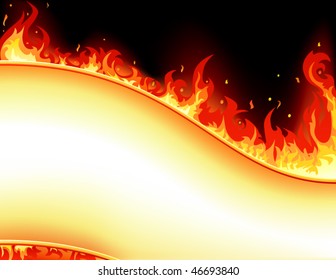 business card with fire