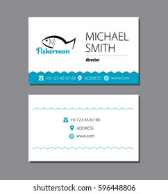 Business card of the fisherman. Wheat