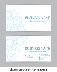 Business card. Flat design. Front and back. Vector set V.