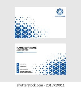 business card flat design template vector. Minimal business card template business card