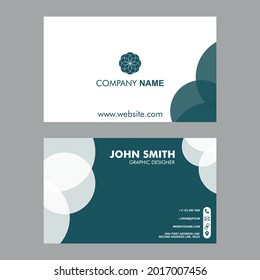 business card flat design template vector. Vector Modern Creative and Clean Business Card Template