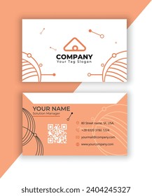 Plantilla de diseño plano para tarjeta de visita