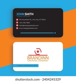 Business card flat design template