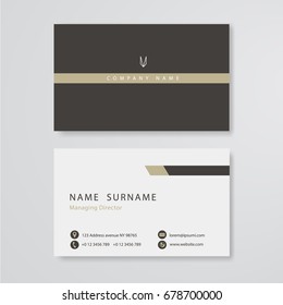 Business card flat design template vector