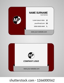 Business card flat design vector