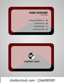 Business card flat design vector