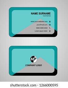 Business card flat design vector