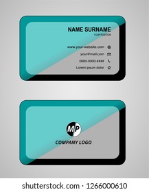 Business card flat design vector