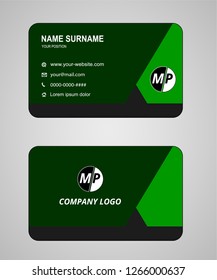 Business card flat design vector