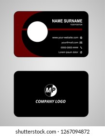 Business card flat design vector