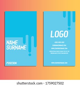 Business Card Flat Design Vector Creative Modern Retro