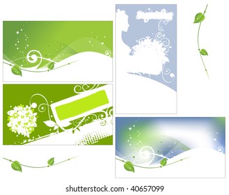 Business card, floral collection for your design
