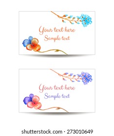 Business card with floral design