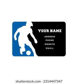 Business Card Football Design Vector