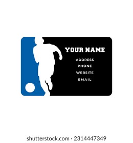 Business Card Football Design Vector