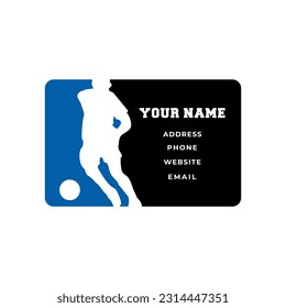 Business Card Football Design Vector