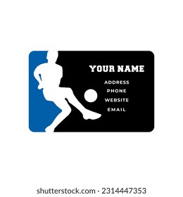 Business Card Football Design Vector