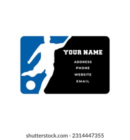 Business Card Football Design Vector