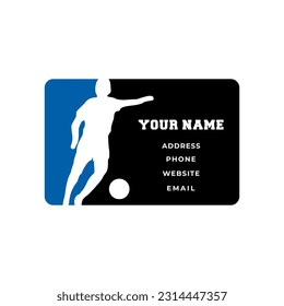 Business Card Football Design Vector