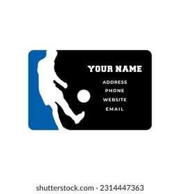 Business Card Football Design Vector