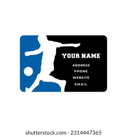 Business Card Football Design Vector