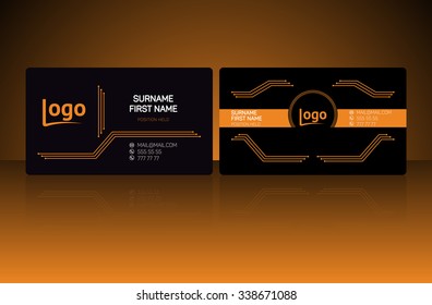 Business card in the form of chip