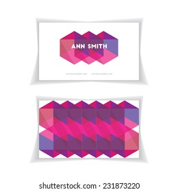 Business card. Front and back.