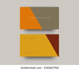 Business Card. Front and back view. 