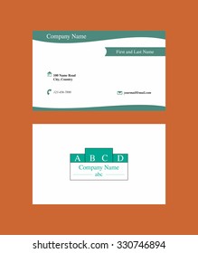 Business card with geometric logo