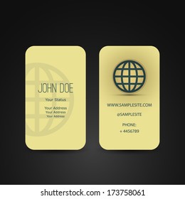 Business Card with Globe Design