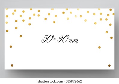 business card gold glittering vector illustration