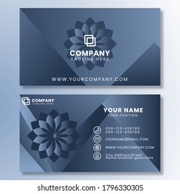 Business Card with Gradient and Elegant For Your Company.