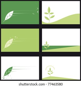 Business card with green foliage