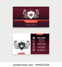 business card with a gym