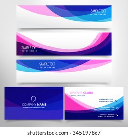 business card and header banner set