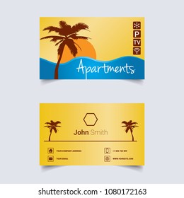 Business Card, Holiday Arrangements, Travel, Vector, EPS 10