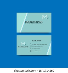 business card. horizontal simple clean template vector design, layout in rectangle size. Business card mockup, Vector illustration. 
