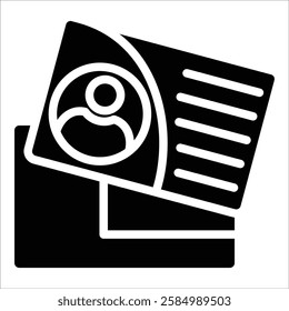 Business Card Icon Element For Design