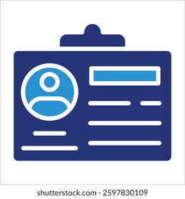 Business Card Icon Element For Design