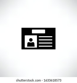 business card icon, ID card ector