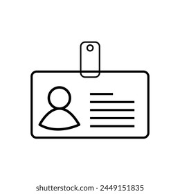 Business card icon. Identification card vector. identity card icon on white background. Vector illustration. Eps file 82.