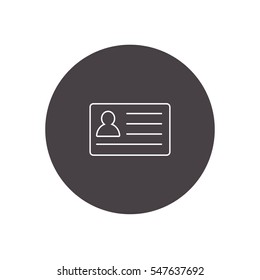 business card icon illustration outline isolated vector, can be used for wen and mobile