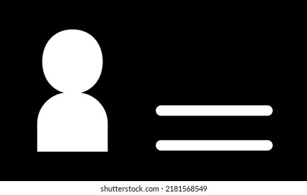 Visitenkartensymbol, einzelne Vektorgrafik.