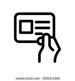 business card icon or logo isolated sign symbol vector illustration - high quality black style vector icons
