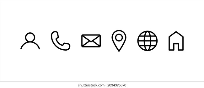 Business card icon set. Collection of business card icon vector illustration on white background