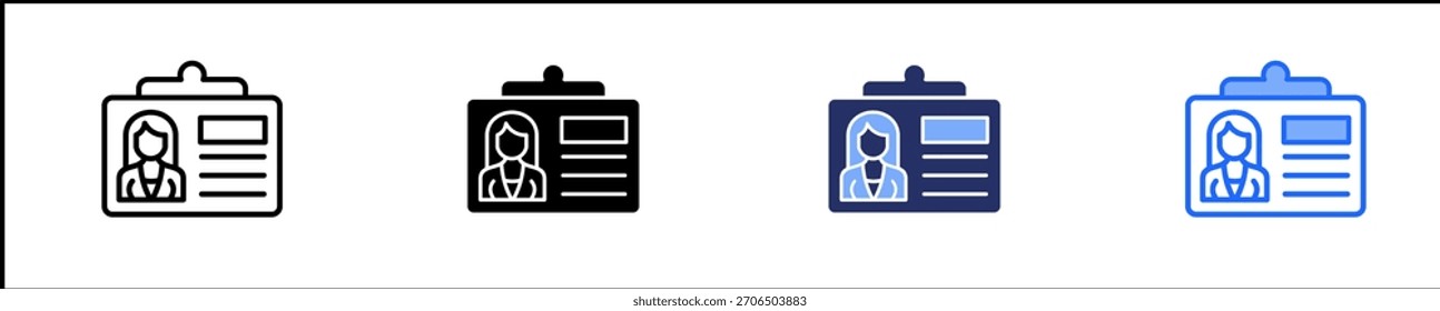 Conjunto de iconos de tarjeta de visita Colección de estilo múltiple
