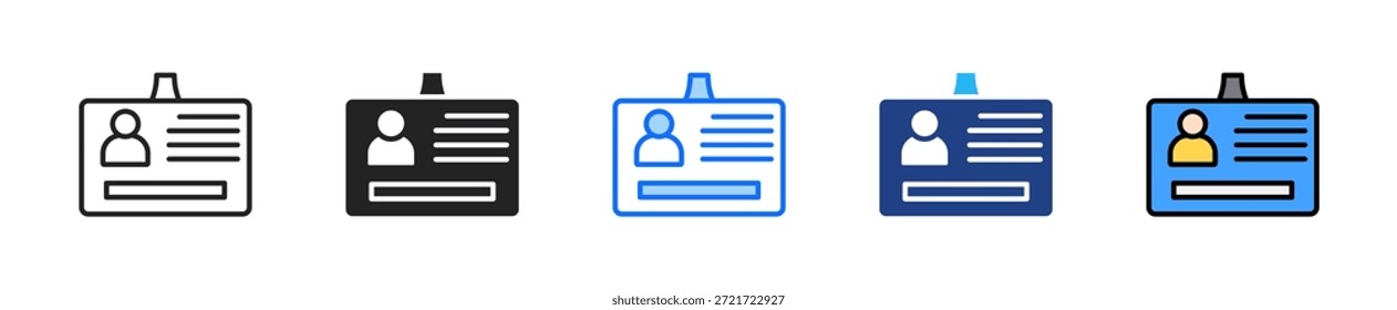 Conjunto de iconos de tarjeta de visita Colección de estilo múltiple
