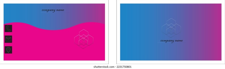 a Business Card Icon Set. Vector minimal symbols