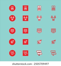Conjunto de iconos de tarjeta de visita. Vector de símbolos mínimos.