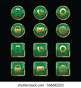 Business Card Icon Set. Web Icons. Luxury Icons.